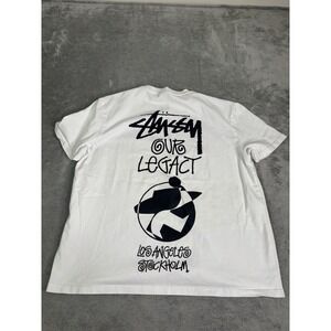 Stussy X Our Legacy Work Shop Surfman Pigment Dyed T Shirt Men's Medium White